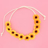 F-0974 Sunflower Crown Hair Wreath Daisy Flower Headbands Hippie Headbands Adjustable Floral Bridal Headpiece for Hippie Party Wedding Festivals Photo Props