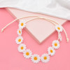F-0974 Sunflower Crown Hair Wreath Daisy Flower Headbands Hippie Headbands Adjustable Floral Bridal Headpiece for Hippie Party Wedding Festivals Photo Props