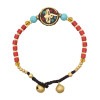B-1200 Bohemian New Fashion Bracelet Beaded Elastic Stackable Stretch Crystal Ring Bell Bangle Bracelets For Women Teens