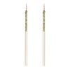 E-6418 Handmade Red Green Acrylic Beads Long Tassel Dangle Earrings for Women Boho Holiday Party Jewelry Gift