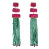 E-6419 Multilayerd Dangle Earring For Women Long Tassel Hanging Beads Earrings for Women Jewelry Gift