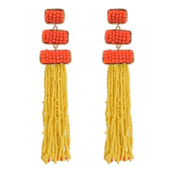 E-6419 Multilayerd Dangle Earring For Women Long Tassel Hanging Beads Earrings for Women Jewelry Gift