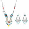 F-0976 E-6423 Boho Vintage Necklaces Delicate Pattern Beads Earrings and Forehead Pendants Chains Women Girls Ethnic Gifts