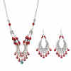 F-0976 E-6423 Boho Vintage Necklaces Delicate Pattern Beads Earrings and Forehead Pendants Chains Women Girls Ethnic Gifts