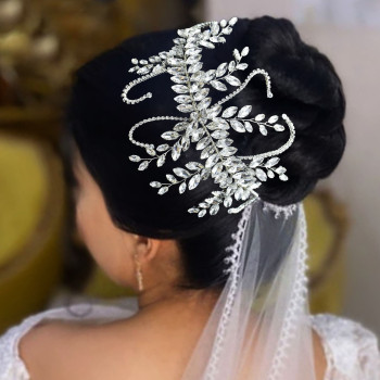 F-0977 Crystal Headdress For Bridal Wedding Engagement Hair Accessories Hair Clip Hair Piece