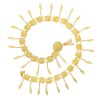 N-7738 Vintage Gold Metal Hollow Flower Belly Dance Waist Belt Chains for Women Indian Thailand Party Body Jewelry