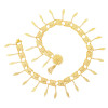 N-7740 Square Gold Metal Flower Belt Belly Dance Waist Belt Chains for Women Indian Thailand Party Body Jewelry