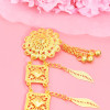 N-7740 Square Gold Metal Flower Belt Belly Dance Waist Belt Chains for Women Indian Thailand Party Body Jewelry