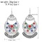 E-6424 Vintage Metal Acrylic Rhinestones Coin Tassel Drop Dangle Earrings for Women Boho Gypsy Party Jewelry