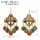 E-6426 Indian Vintage Gold Metal Colorful Acrylic Coin Tassel Drop Earrings for Women Festival Party Jewelry Gift
