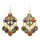 E-6426 Indian Vintage Gold Metal Colorful Acrylic Coin Tassel Drop Earrings for Women Festival Party Jewelry Gift