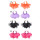 E-6429 Women Big Petal Large Beaded Earrings Big Flowers Hoop Earrings with Chiffon Floral Tassel for Vacation Wedding