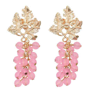 E-6431  Women Fashion fruit earrings personality cute three-dimensional simulation grape earrings jewelry