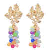 E-6431  Women Fashion fruit earrings personality cute three-dimensional simulation grape earrings jewelry