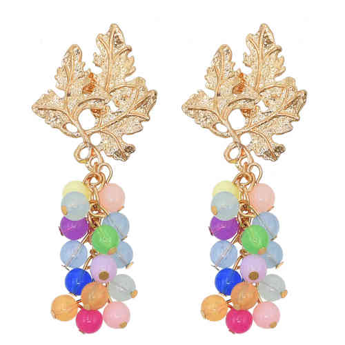 E-6431  Women Fashion fruit earrings personality cute three-dimensional simulation grape earrings jewelry