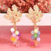 E-6431  Women Fashion fruit earrings personality cute three-dimensional simulation grape earrings jewelry