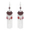 E-6433 vintage Chain tassels Dangle Earrings Lock Shape Rhinestone Earrings