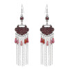 E-6433 vintage Chain tassels Dangle Earrings Lock Shape Rhinestone Earrings