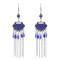 E-6433 vintage Chain tassels Dangle Earrings Lock Shape Rhinestone Earrings