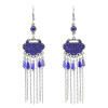 E-6433 vintage Chain tassels Dangle Earrings Lock Shape Rhinestone Earrings
