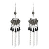 E-6433 vintage Chain tassels Dangle Earrings Lock Shape Rhinestone Earrings