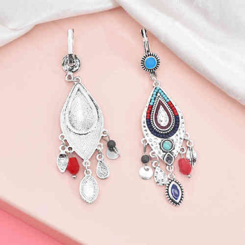 E-6434 Women Fahison Bohemia Trendsetting Earring Exquisite Patten Long Fringe Dangle Earring Jewelry Gift