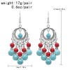 E-6437 Bohemian Turquoise Stone Beads Drop Earrings for Women Ethnic Party Jewelry Gift