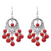E-6437 Bohemian Turquoise Stone Beads Drop Earrings for Women Ethnic Party Jewelry Gift