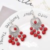E-6437 Bohemian Turquoise Stone Beads Drop Earrings for Women Ethnic Party Jewelry Gift