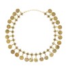 N-5086 Vintage Gold Silver Metal Coin Necklaces for Women Boho Gypsy Beachy Ethnic Tribal Festival Jewelry