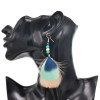 E-6439 Ethnic Feather Drop Dangle Earrings for Women