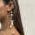 E-6440 Elegant Long Fringe Gold Flower Pearl Drop Earrings for Women Bridal Wedding Party Jewelry Gift