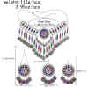 N-7747 Bohemian Vintage Metal Colorful Crystal Coin Necklaces Earrings Hair Clips Sets Festival Dance Party Jewelry sets