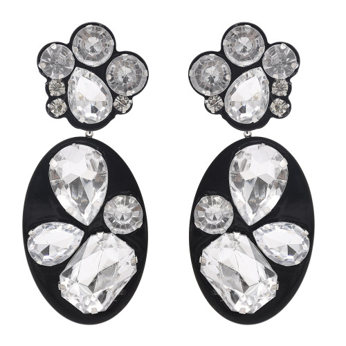 E-6442 Big Drop Dangle Earrings Acrylic Crystal Geometrical Earrings