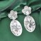 E-6442 Big Drop Dangle Earrings Acrylic Crystal Geometrical Earrings