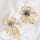 E-6443 Fashion Big Gold Flower Stud Earrings Hollow Out Petals Earrings for Women