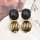 E-6444 Fashion Vintage Black Stone Gold Ball Drop Earrings for Women Boho Holiday Party Jewelry Gift