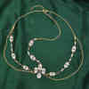 F-0983 Women Fashion Rhinestone Head Chain Layered Headband Tassel Wedding Bride Hair Accessories Jewelry