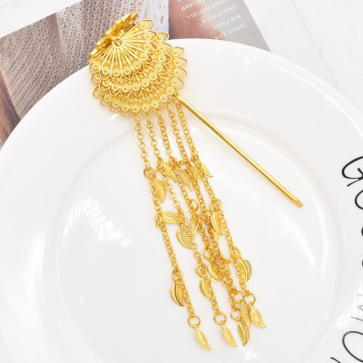 F-0984 Gold Silver Peacock Hair Stick With Chinese Traditional Style Fashion Hair Chopsticks Hairpin