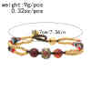 B-1205 Ethnic Bohemian Turquoises Acrylic Beads Rope Woven Bracelets for Women Handmade Party Jewelry Gift