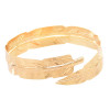 B-1208 Feather Shape ArmBand Cuff Bracelet Bangle For Women  Gold Silver Plated  Adjustable Bangle