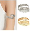 B-1209 Feather Shape ArmBand Cuff Bracelet Bangle For Women  Gold Silver Plated  Adjustable Bangle
