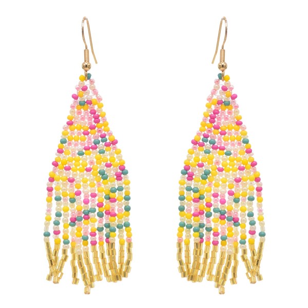 E-6451 Handmade Resin Beads Statement Drop Earrings for Women Bohemian Party Jewelry Gift