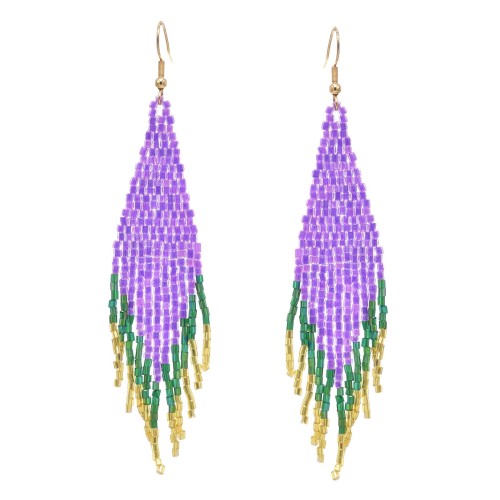 E-6451 Handmade Resin Beads Statement Drop Earrings for Women Bohemian Party Jewelry Gift