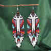 E-6452 Women Fashion Colorful Long Tassel Earrings Exquisite Beaded Handmade Dangle Earrings Decoration Gift