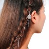F-0990 Twist Braid Hair Ornament for Women Charming Alloy Circle Hoop Personality Braid DIY Pendant Hair Accessories