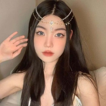 F-0991 Luxury Pearls Crystal Forehead Headbands Headdress Bridal Wedding Hair Accessories Party Jewelry