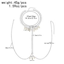 N-7750 Sexy Ladies Pearl Crystal Bikini Body Chains for Women Summer Beach Party Jewelry Accessories