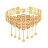 N-7753 Indian Thailand Big Wide Gold Metal Coin Tassel Belly Dance Dress Belt Body Chains Party Jewelry