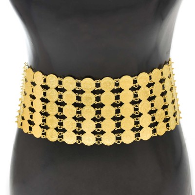 N-7759 Multilayers Gold Metal Coin Beads Belly Dance Waist Chains for Women Female Indian Thailand Party Jewelry Gift